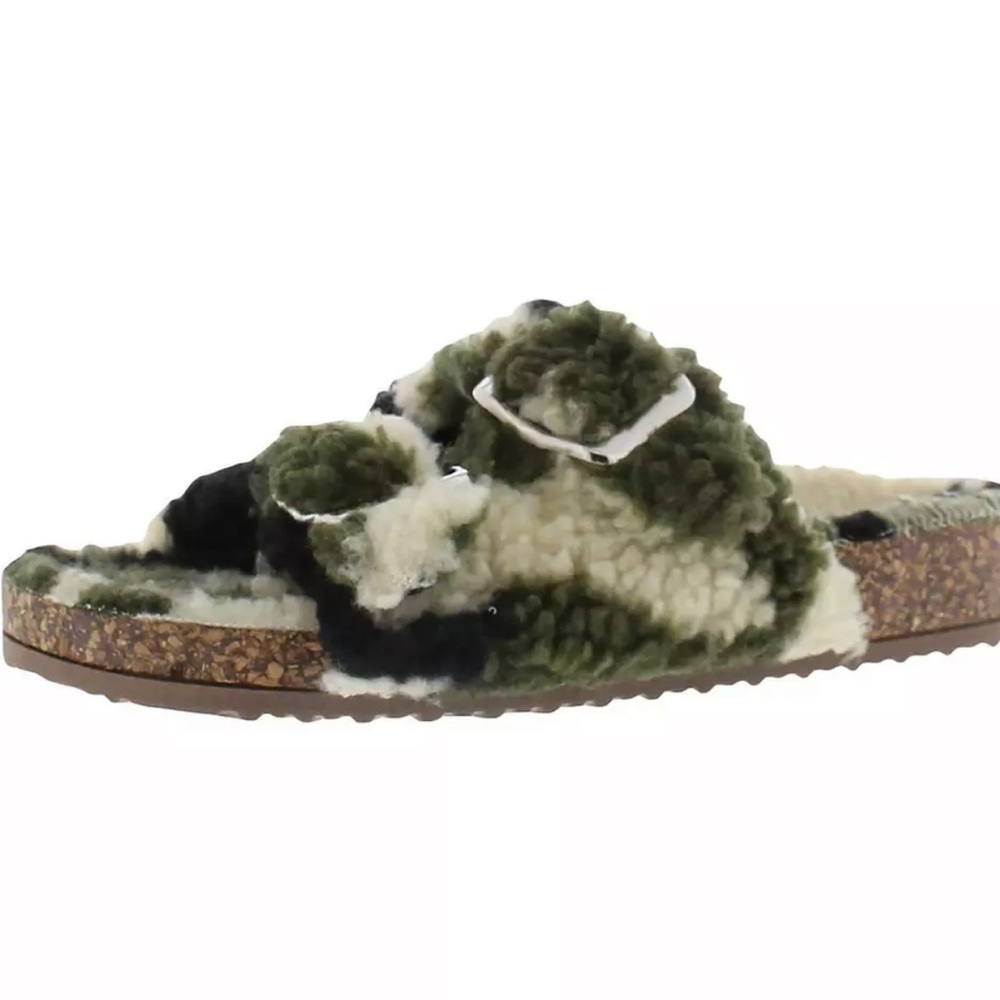 Steve Madden Womens Shearling Camouflage